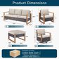 Sunwell Garden 7-Piece Patio Conversation Set in Beige, , large