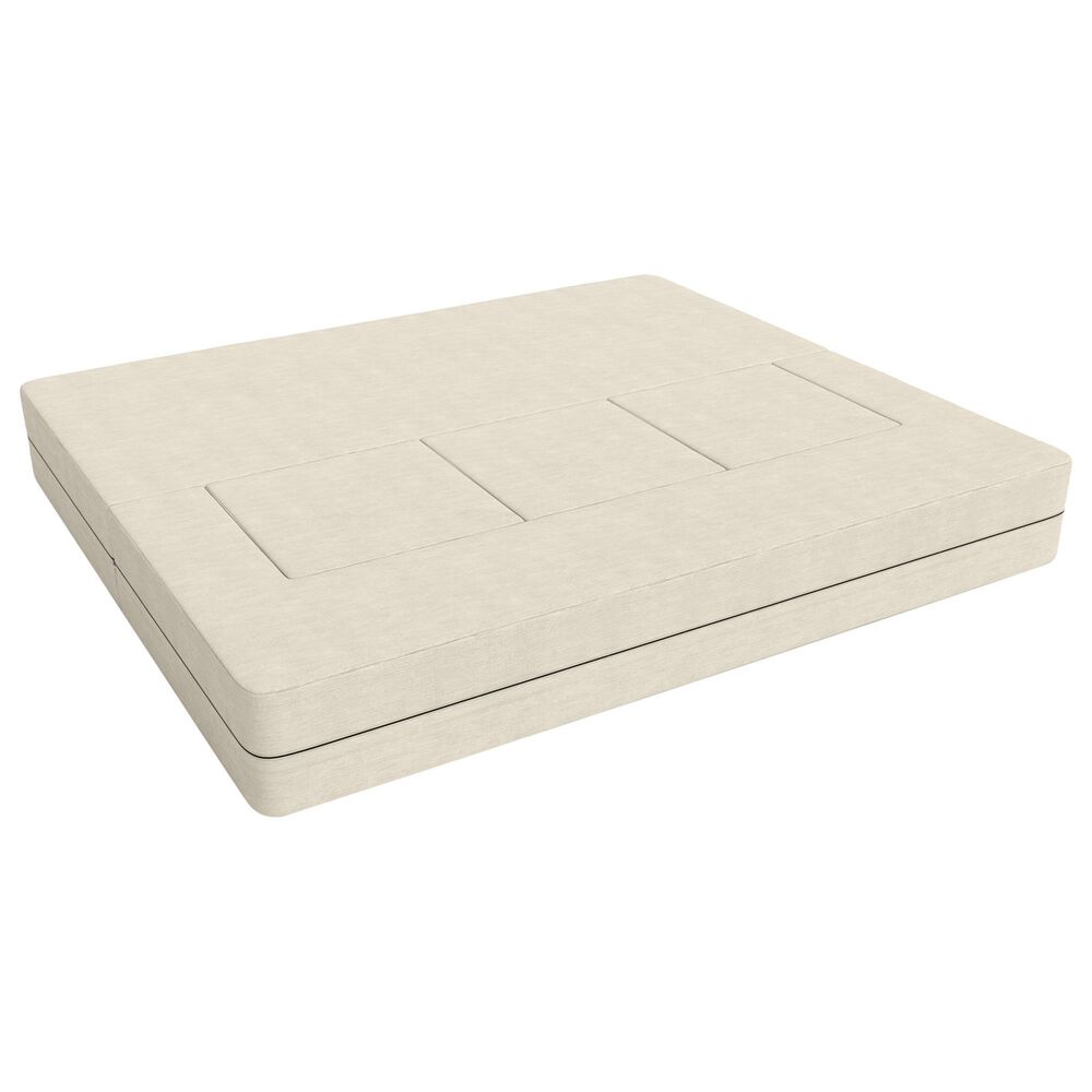 Jaxx Zipline 3-Piece Stationary Convertible Sleeper Sofa in Ivory Velvet, , large