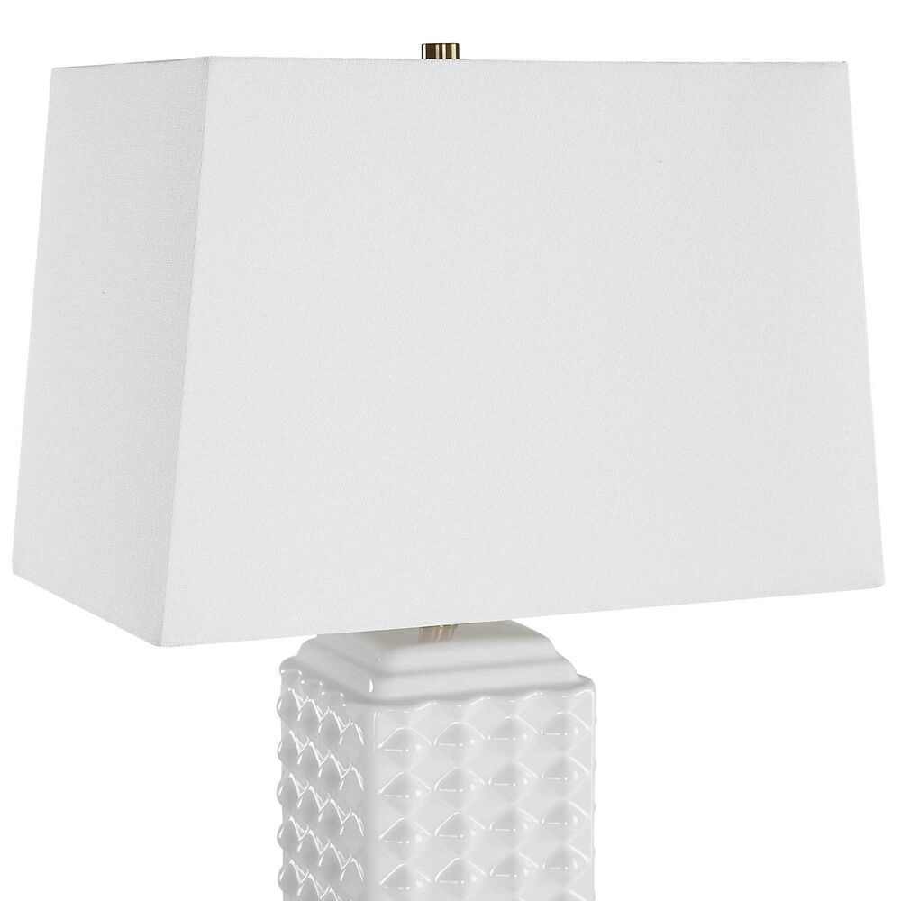 Uttermost Table Lamp in Gloss White, , large