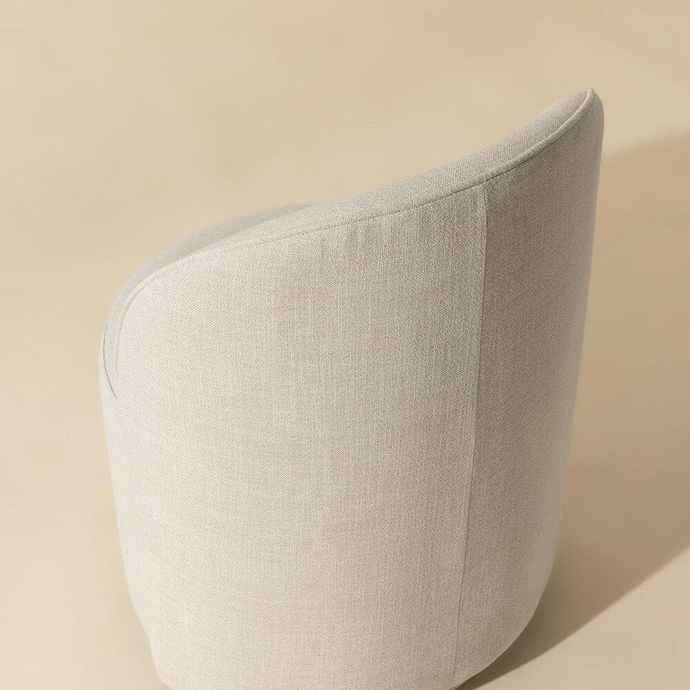 37B Cavoli Swivel Dining Side Chair in Effie Linen, , large
