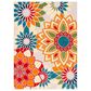 Safavieh Cabana CBN328A 3" x 5" Ivory and Orange Indoor/Outdoor Area Performance Rug, , large