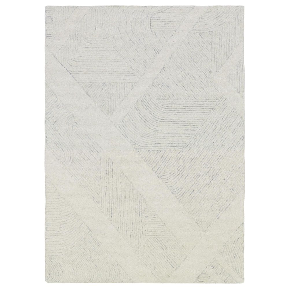 Nourison Pure Patterns Ivory and Grey 5"3" x 7"3" Area Rug, , large
