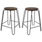 Carolina Cottage Ethan 24" Stool in Elm/Black (Set of 2), , large