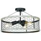 Golden Lighting Bailey 3-Light Semi-Flush in Matte Black, , large
