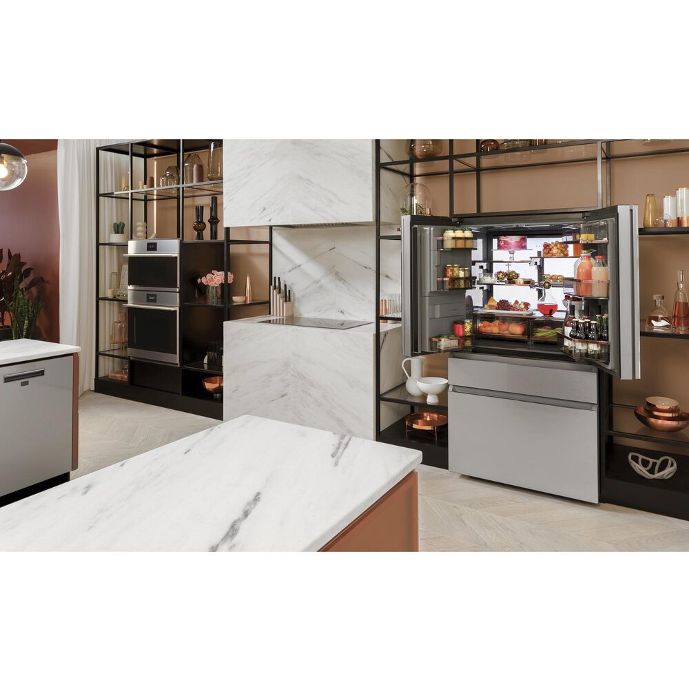 Cafe 27.8 Cu. Ft. Capacity 4-Door French Door Refrigerator in Platinum, , large