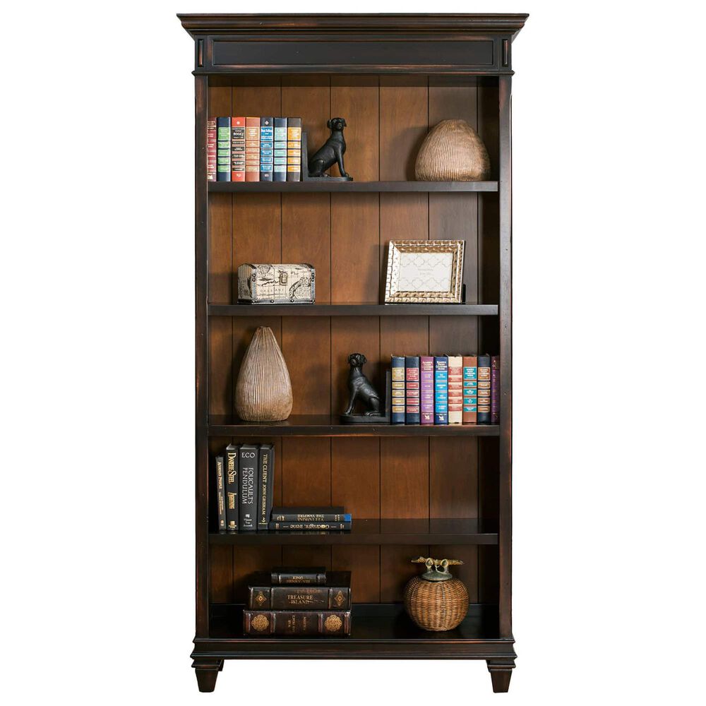 Wycliff Bay Hartford 3-Piece Writing Desk with Bookcase and Lateral File Set in Black, , large
