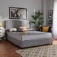 Baxton Studio Netti Queen Storage Bed with Light Grey Upholstered in Black, , large