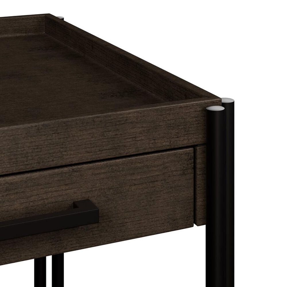 Golden Wave Furniture Huron Chairside Table in Dark Brown and Black, , large