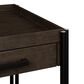 Golden Wave Furniture Huron Chairside Table in Dark Brown and Black, , large