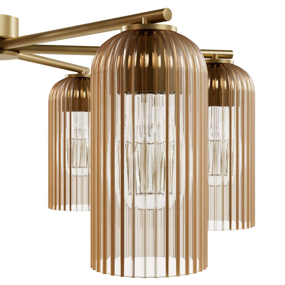 Hunter Beverly Glen Jasmine Roth 6-Light Chandelier in Luxe Gold, , large
