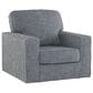 Ashley Olwenburg Swivel Accent Chair in Denim, , large