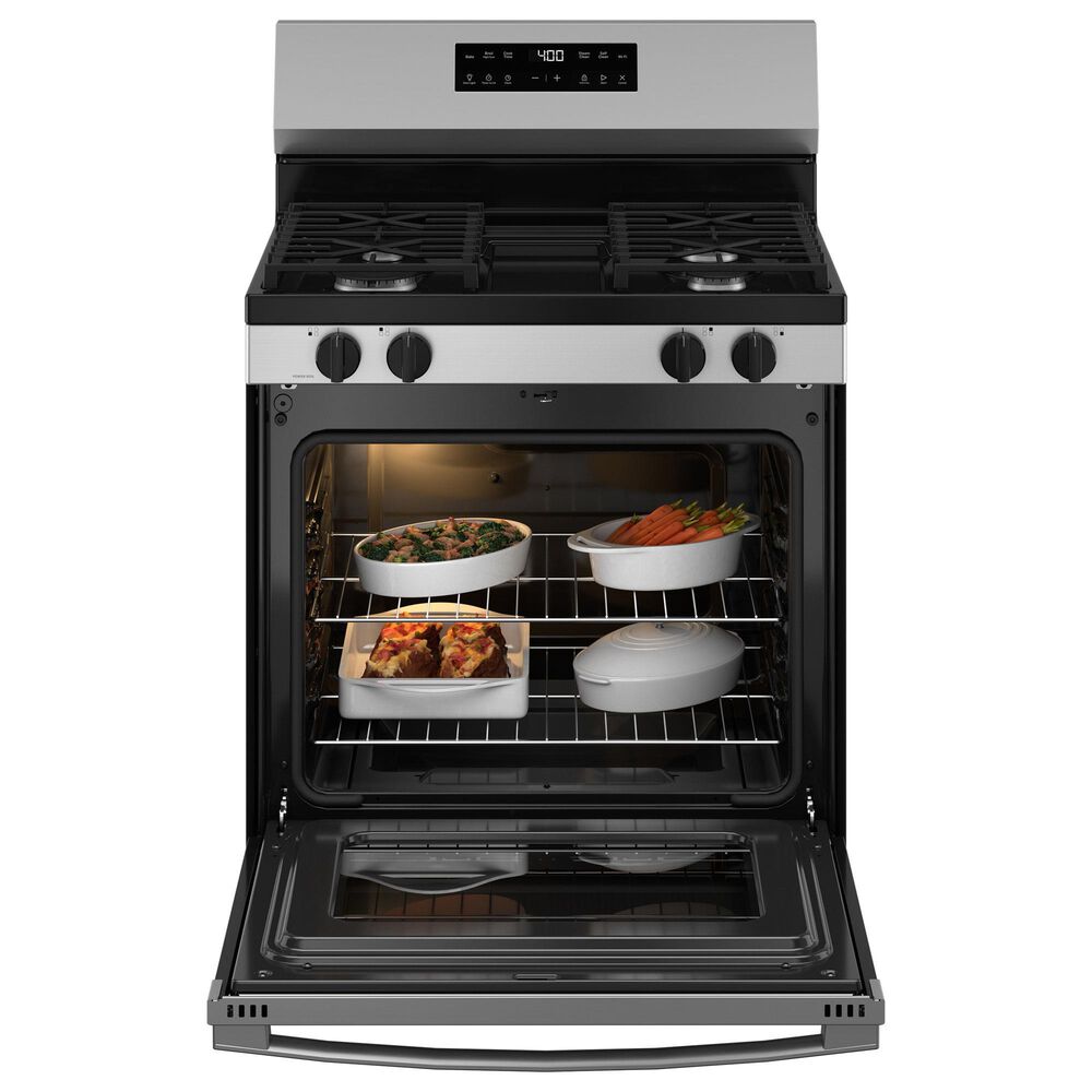 GE Appliances 3-Piece Kitchen Package with 30&quot; Gas Range and 1.6 Cu. Ft. Microwave Oven in Stainless Steel, , large