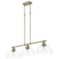 Golden Lighting Duncan 3-Light Pendant with Clear Shade in Aged Brass, , large