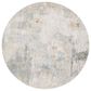 Surya Dresden DRE-2321 Medium Gray, Gray, White, Denim, Mustard and Light Slate 6"7" Round Area Rug, , large