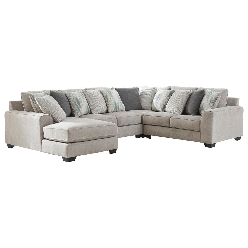 Signature Design by Ashley Ardsley 4-Piece Sectional with Chaise in Pewter, , large