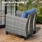 HOMLUX 28" Patio Single Chair in Denim Blue (Set of 2), , large