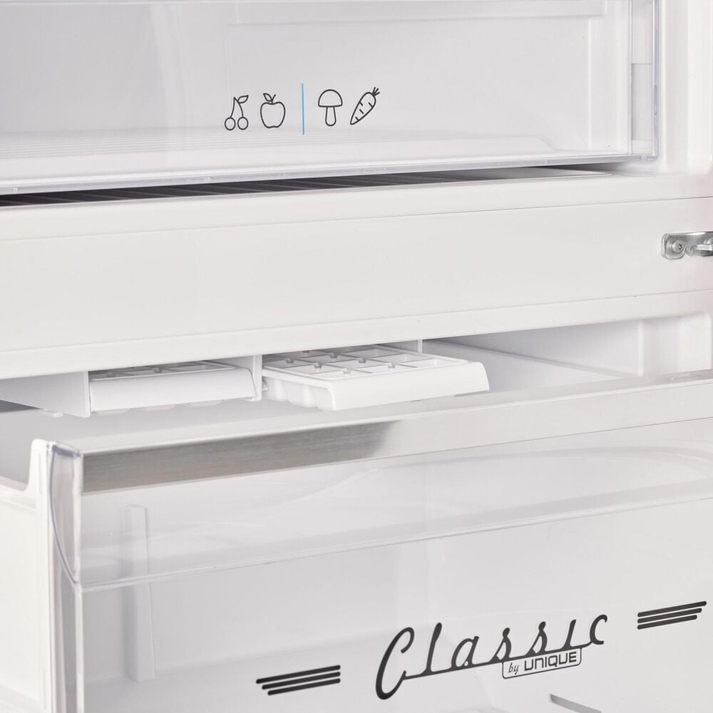 Unique Appliances Classic Retro 17 Cu. Ft Bottom Mount Refrigerator in Midnight Black, , large