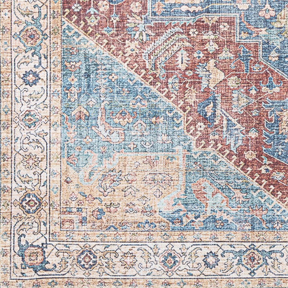 Surya Amelie AML-2310 7&#39;10&quot; x 10&#39;2&quot; Burnt Orange, Beige, Blue, Navy and Peach Area Rug, , large