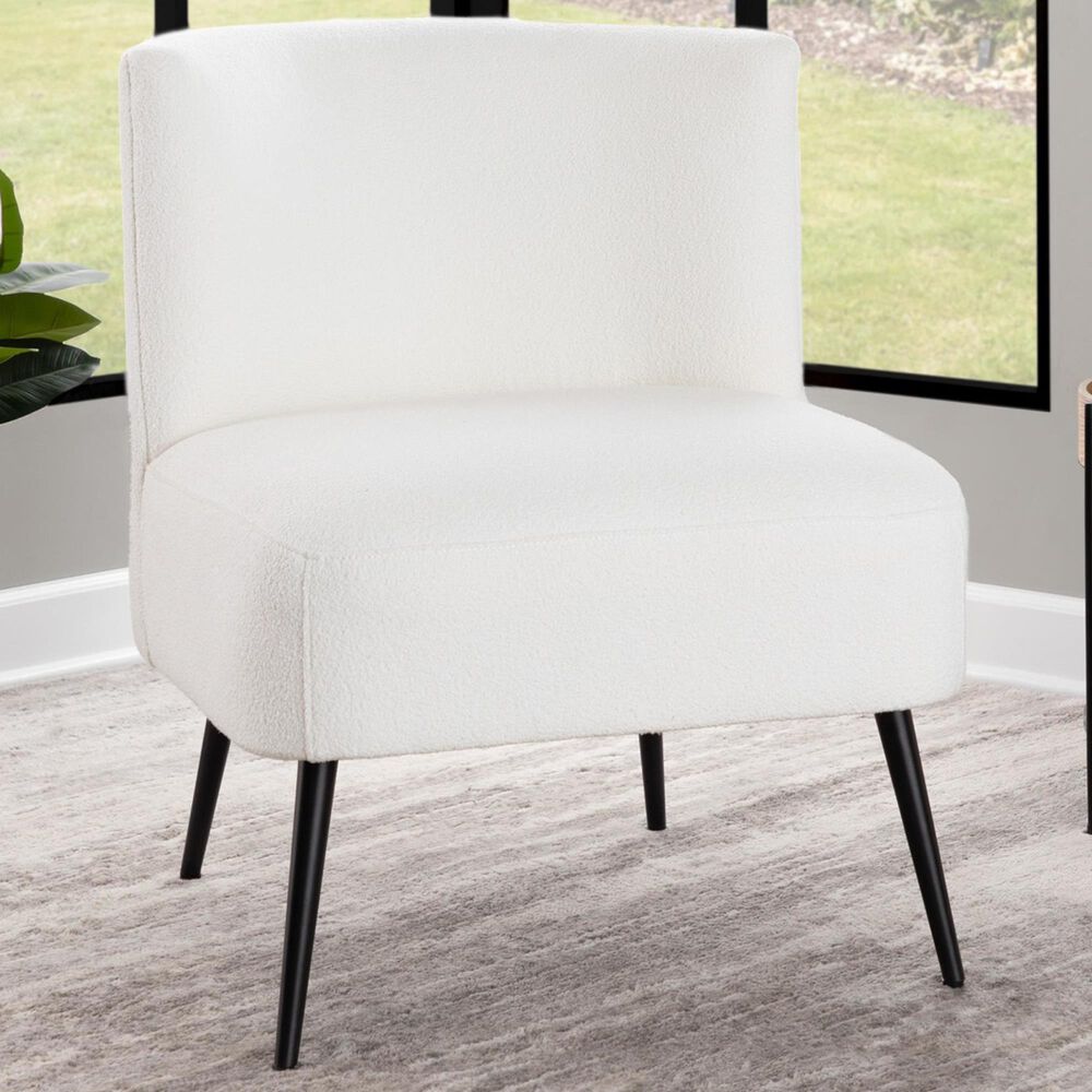 Lumisource Fran Slipper Chair in White, , large