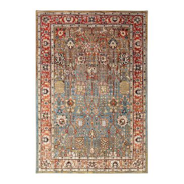 Karastan Spice Market Myanmar 90668 8" x 11" Aquamarine Area Rug, , large