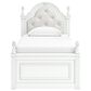 Ashley Kozlani Twin Upholstered Panel Bed in Matte White, , large