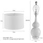 Timberlake Double Gourd Vintage Table Lamp in Milky White and Clear (Set of 2), , large