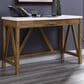 Walker Edison 46" A-Frame Computer Desk in Natural Walnut and White, , large