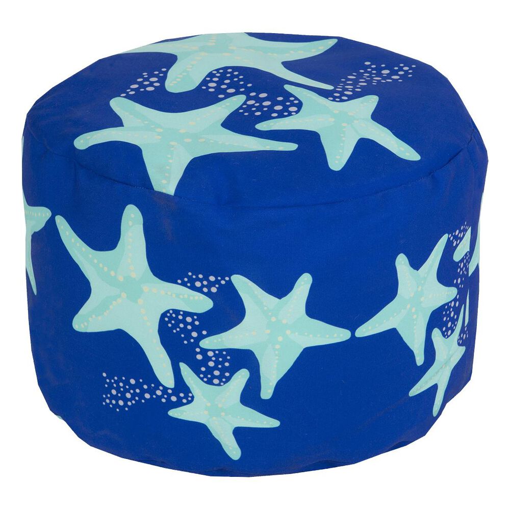 Surya Inc Surya Poufs Cylinder Pouf in Blue, , large