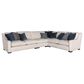 Bernhardt Germain 4-Piece Curved Stationary Sectional in Natural, , large