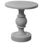 Hearth and Haven Outdoor Round Side Table with Sculpted Pedestal Base in Grey, , large