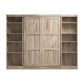 Bestar Pur 109" Full Murphy Storage Bed in Rustic Brown, , large