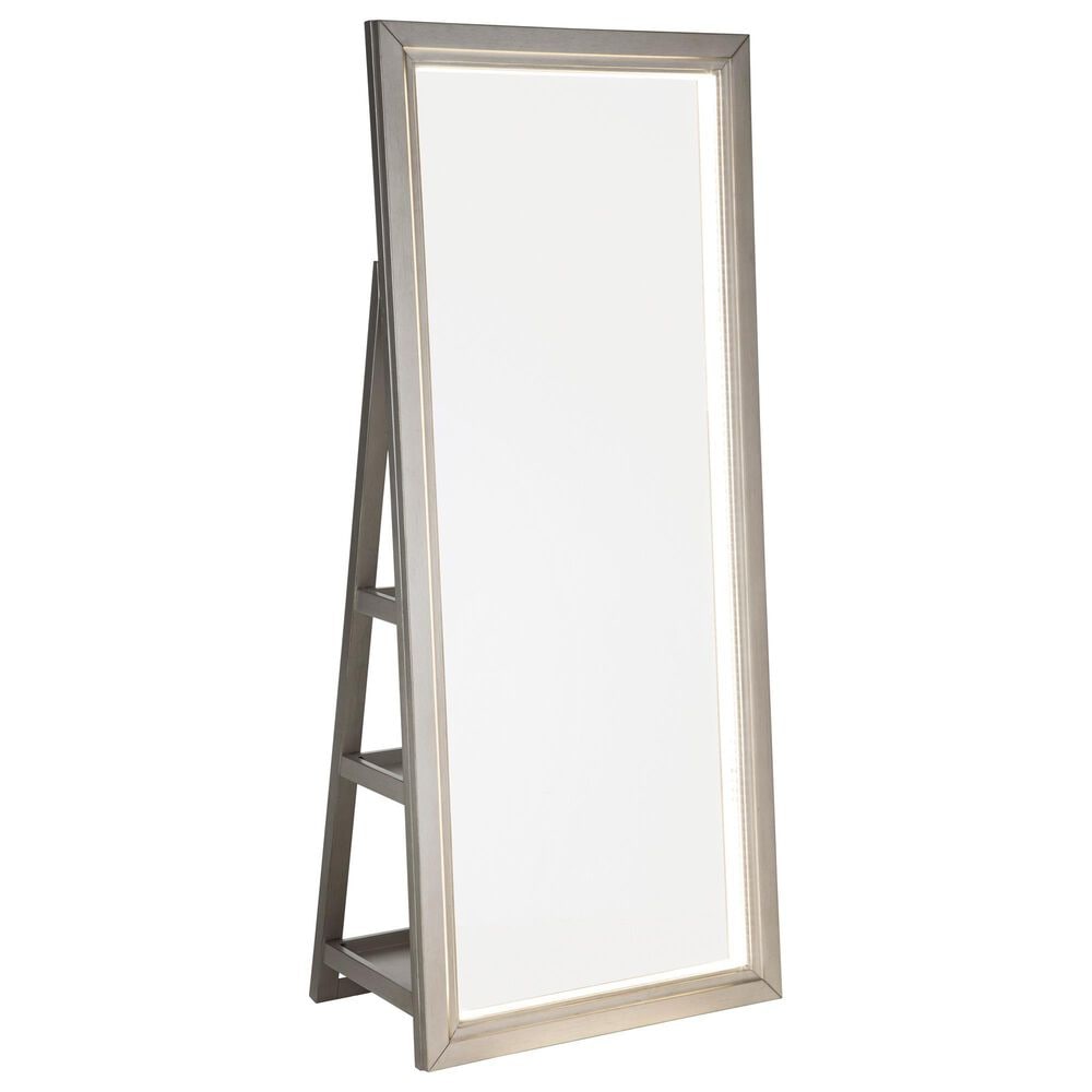 Ashley Evesen Floor Standing Mirror in Satin Silver, , large
