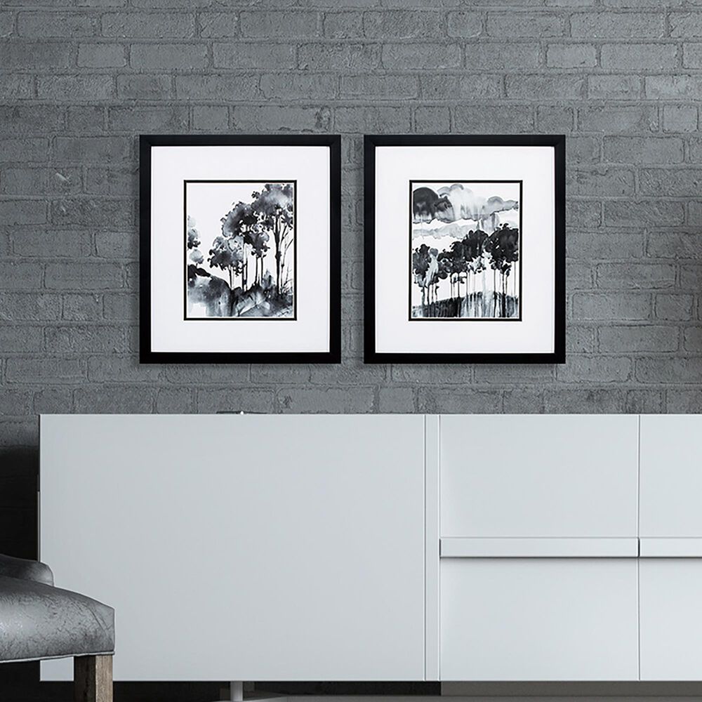 Propac &quot;Ink Wash Trees&quot; Wall Art in Black &amp; White &#40;Set of 2&#41;, , large