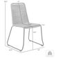 Blue River Shasta Outdoor Dining Chair with Rope Seat in Black (Set of 2), , large