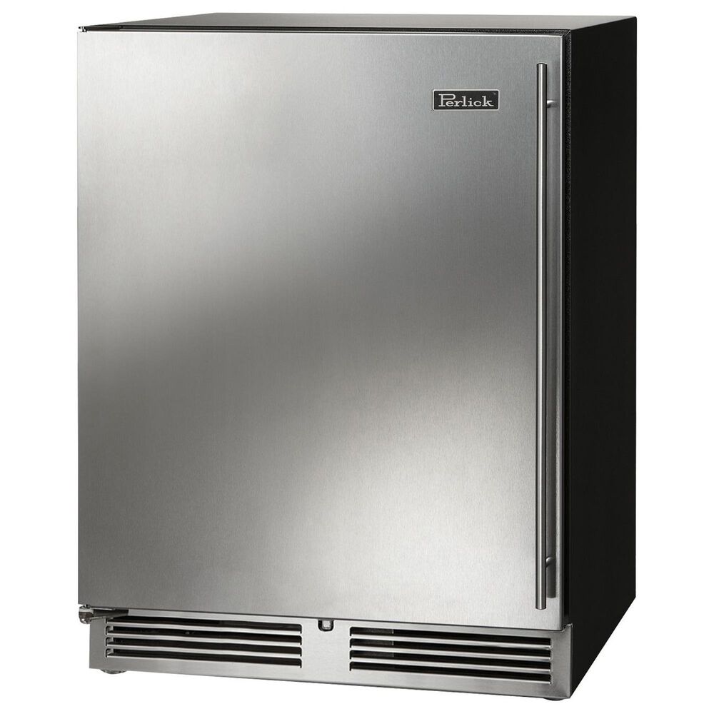 Perlick 4.8 Cu. Ft. Built-In Undercounter Refrigerator with Solid Door and Left Hinge in Stainless Steel, , large