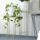 Maple and Jade Deep Recessed Dome Planter with Removable Stand in Matte White and Gold (Set of 2), , large