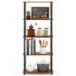HOMLUX Turn-N-Tube 5-Tier Open Storage Bookshelf in Light Cherry and Black, , large