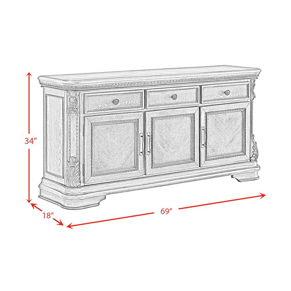 Mayberry Hill Madison Park 3-Door Server in Walnut, , large