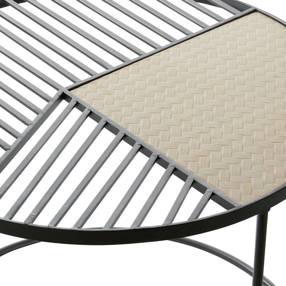 Maple and Jade Accent Table in Black and Beige &#40;Set of 2&#41;, , large