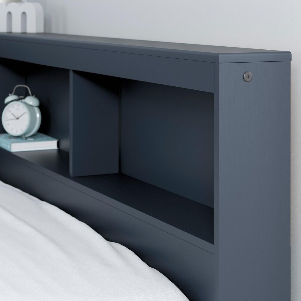 Ashley Simmenfort Full Bookcase Storage Bed in Navy Blue, , large