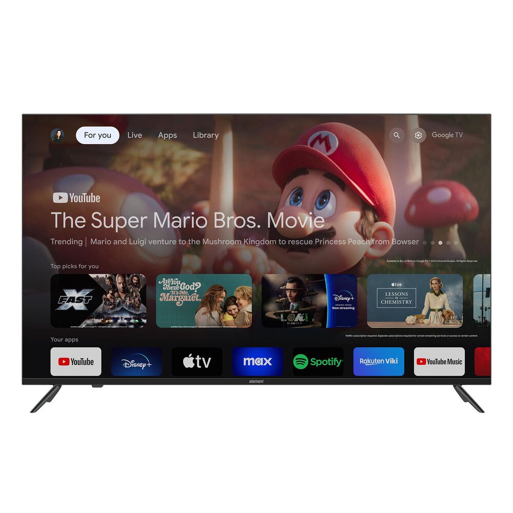 Element 55&quot; Class 4K UHD HDR Google TV in Black - Smart TV, , large