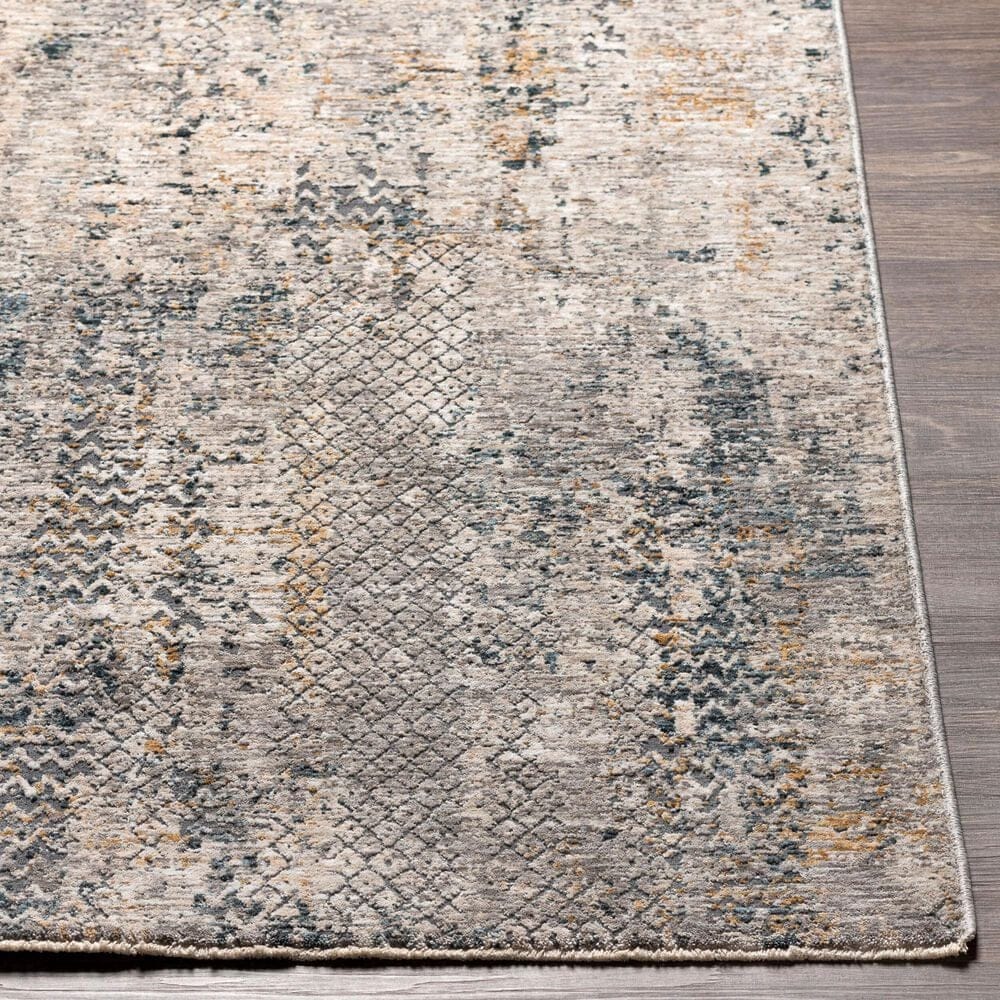 Surya Cardiff CDF-2302 Light Gray, Charcoal, Light Beige, Tan and Dark Blue 5&#39; x 7&#39;5&quot; Area Rug, , large