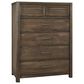 Viceray Collections Crafted Oak 5-Drawer Chest in Aged Gray, , large