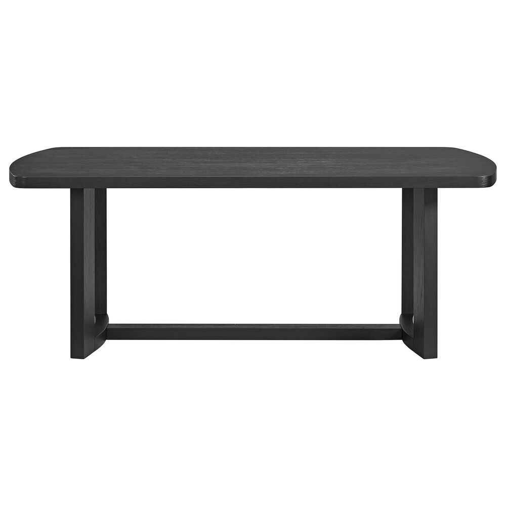 Mayberry Hill Portland Rectangular Trestle Dining Table in Black - Table Only, , large