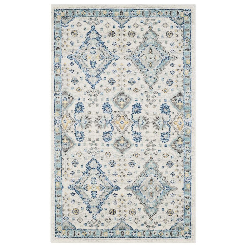 Safavieh Evoke EVK224C-4 4&#39; x 6&#39; Ivory/Light Blue Area Rug, , large