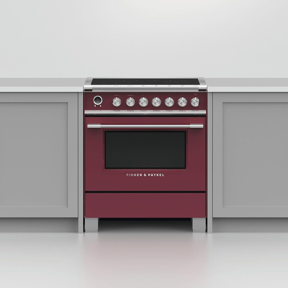 Fisher &amp; Paykel 30&quot; Classic Induction Range with 4 Burners in Red, , large
