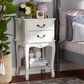 Baxton Studio Gabrielle 2-Drawer End Table in White, , large