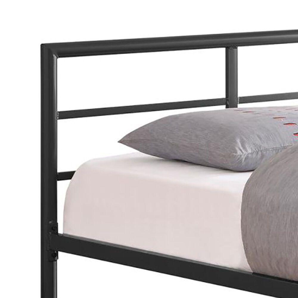 Hearth and Haven Twin Platform Bed with Headboard and Footboard in Grey, , large