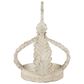 Maple and Jade Royal Crown Sculpture in Matte Antique White, , large