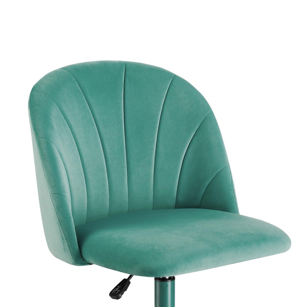 Linon Home Decor Adalynn Swivel Desk Chair in Aqua, , large